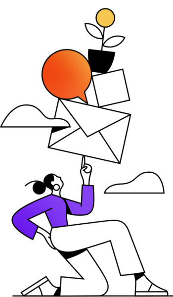 Kontaktaufnahme FNZ Bank Dekorative Illustration